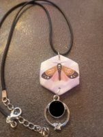 Collana Falena e luna nera