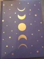 Quaderno blu con fasi lunari