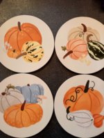 Set di 4 Sottobicchieri in Sughero - Zucca