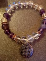 bracciale cristallo di rocca e ametista